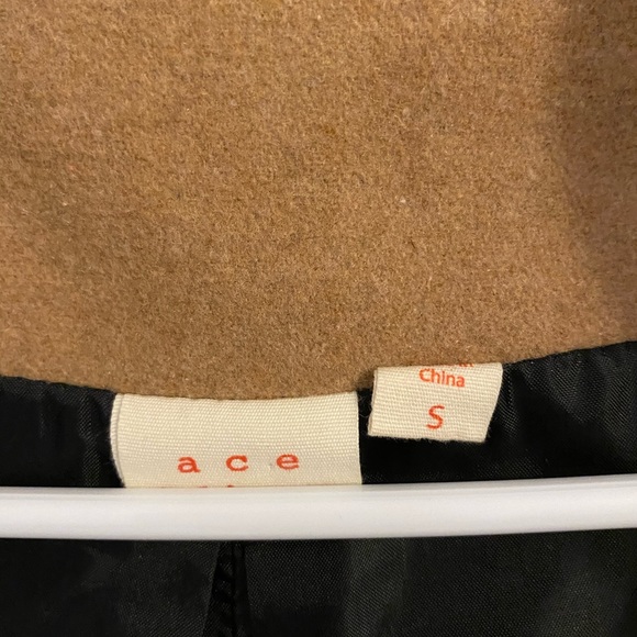 LONG ACE OVERCOAT BEIGE AND BLUE - Picture 3 of 4